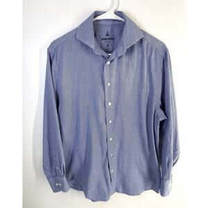Macson European Button Down Shirt Men’s Medium Blue